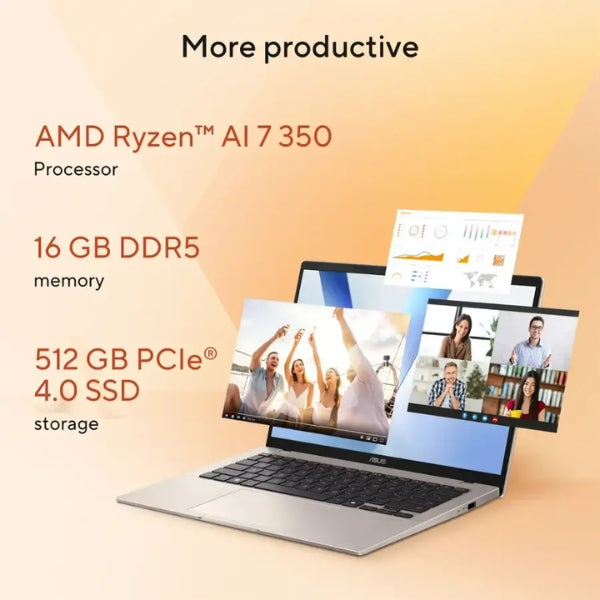 Laptop-ASUS-Vivobook-14-AMD-Ryzen-AI-7-300-Series-16GB-RAM-512GB-SSD-14-AMD-Radeon-Platinum-Gold