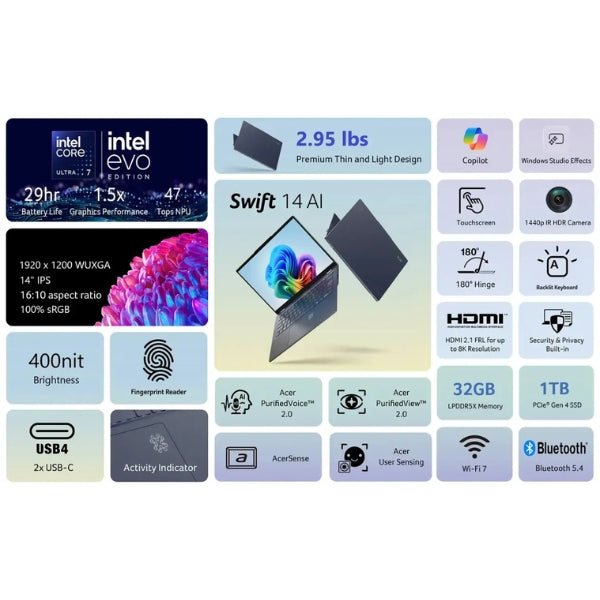 Laptop-Acer-Swift-14-AI-Intel-Core-Ultra-7-Copilot+PC-32GB-RAM-1TB-SSD-14-WUXGA-Touch-Steam-Intel-Arc