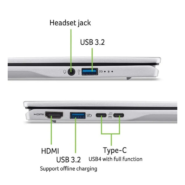Laptop-Acer-Swift-14-AI-Touchscreen-AMD-Ryzen-AI-9-Series-300-16GB-RAM-1TB-SSD-14-AMD-Radeon-880M-Pure-Silver