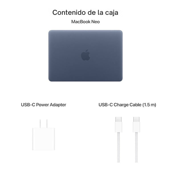 Laptop Apple MacBook Neo 13 MHFF4LLA Pantalla 13 - A18 Pro - 8GB Memoria - 256GB SSD - 5-Core GPU - Indigo