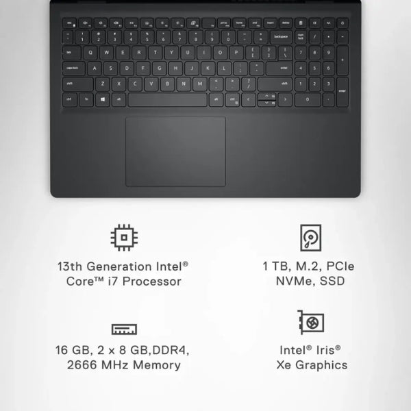 Laptop-Dell-Inspiron-15-Intel-Core-i7-16GB-RAM-1TB-SSD-15 Intel-Graphics-Windows-11-i3530-7728BLK-PUS-Black