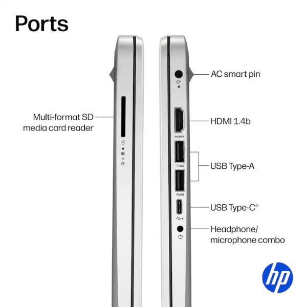 Laptop-HP-14-Intel-Processor-N150-(3,6GHz)-4-GB-RAM-128-GB-UFS-14-Intel-Graphics-Win-11-Home-Natural-Silver