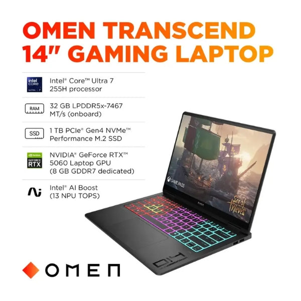 Laptop-HP-OMEN-Transcend-Intel-Core-Ultra-7-Series-2-32GB-RAM-1TB-SSD-14-NVIDIA-GeForce-RTX-5060-Shadow-Black