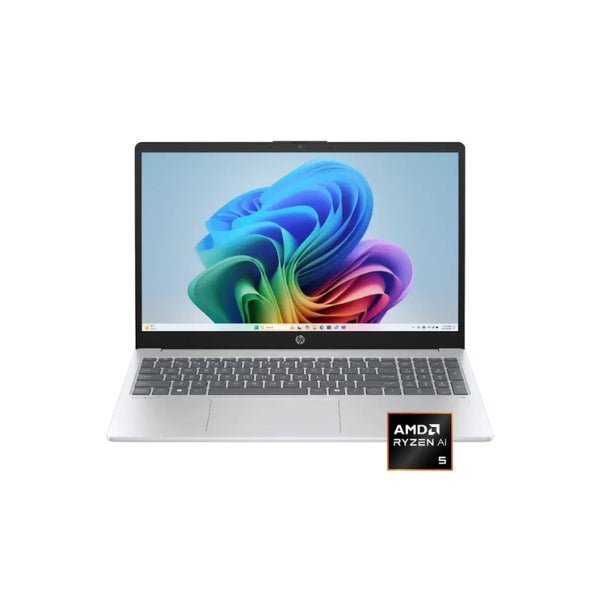 Laptop-HP-OmniBook-3-Copilot+-PC-Touchscreen-AMD-Ryzen-AI-5-330-(4,5GHz)-16GB-RAM-512GB-SSD-15,6-AMD-Radeon-Glacier-Silver