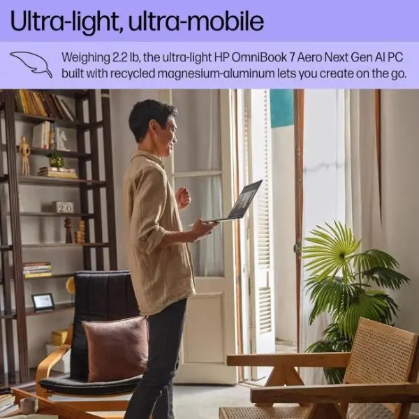 Laptop-HP-Omnibook-7-Aero-Copilot+-PC-AMD-Ryzen-AI-5-340-(4,5GHz)-16GB-RAM-512GB-SSD-13,3-AMD-Radeon-Glacier-Silver