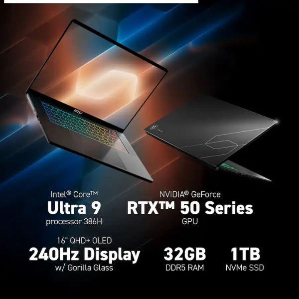 Laptop-MSI-Stealth-16-AI+-Intel-Core-Ultra-9-386H-(1,6GHz)-32-GB-RAM-1-TB-SSD-16-NVIDIA-GeForce-RTX-5060-8-GB-GDDR7-Win-11-Home-Charcoal-Black