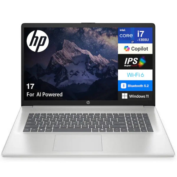 Laptop HP 17 Intel Core i7-1355U - 32 GB RAM - 1 TB PCIe SSD - 17.3 Intel UHD Graphics - Natural Silver - C0CM3UA#ABA