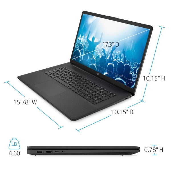Laptop HP 17t-cn300 Intel Core i5-1334U - 8 GB RAM - 256 GB SSD - 17.3 Intel Graphics - Jet Black