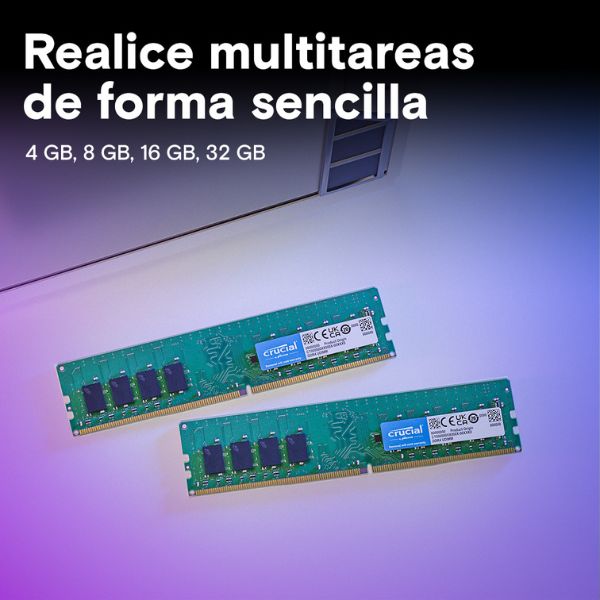 Memoria RAM Crucial 8GB DDR4 3200MHz UDIMM para PC - CT8G4DFS832320