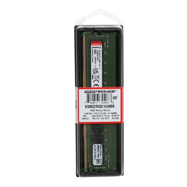 Memoria RAM Kingston 16GB DDR4 3200MHz PC4-25600 CL22 Single Channel ECC Registered – Para Servidor