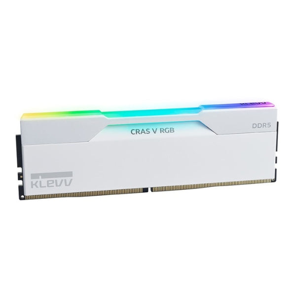 Memoria RAM - DDR5 - KLEVV CRAS V RGB - 32GB (2x16GB) - DDR5-6400 - PC5-51200 - CL30 - Dual Channel - Non-ECC - 5AGU88064B300J - Brilliant White - RGB