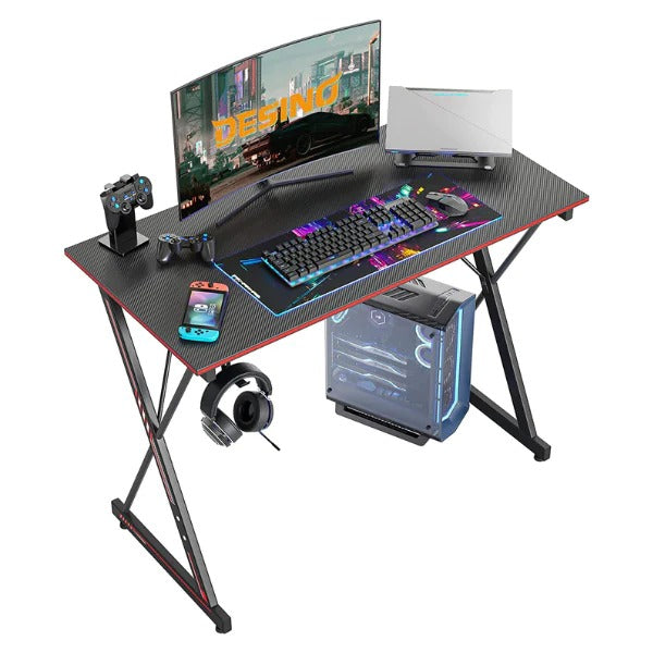 Mesa Desino Gaming Desk 32 Inch PC Computer Desk, Home Office Desk Table Gamer Workstation, Simple Game Table, Black
