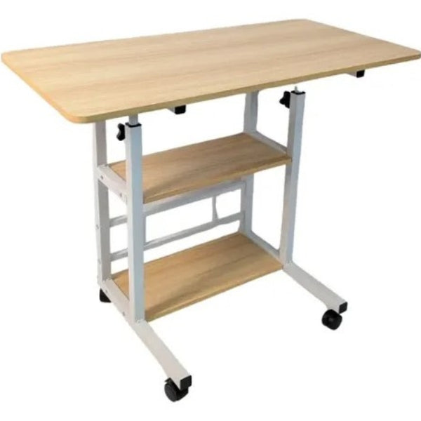 Mesa de Estudio Aroa AR-007E 80x40 cm Altura Ajustable con Ruedas - Madera