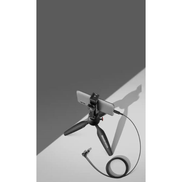 Micrófono-Sennheiser-XS-Lav-USB-C-Mobile-Kit-Omnidirectional-Clip-on-Microphone-with-Smartphone-Clamp-&-Manfrotto-PIXI-Mini-Tripod-Black