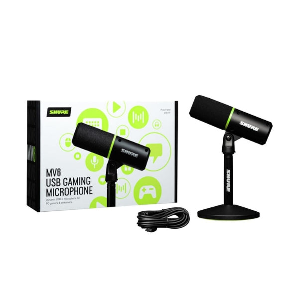 Micrófono-dinámico-USB-gaming-Shure-MV6-Negro