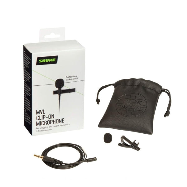 Micrófono-lavalier-Shure-MVL-Negro