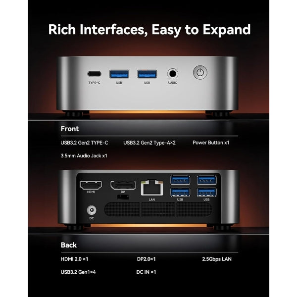 Mini PC ACEMAGICIAN M1 - AMD Ryzen 7 6800H - 24GB RAM DDR5 - 512GB PCIe SSD - Radeon 680M - Windows 11 Pro