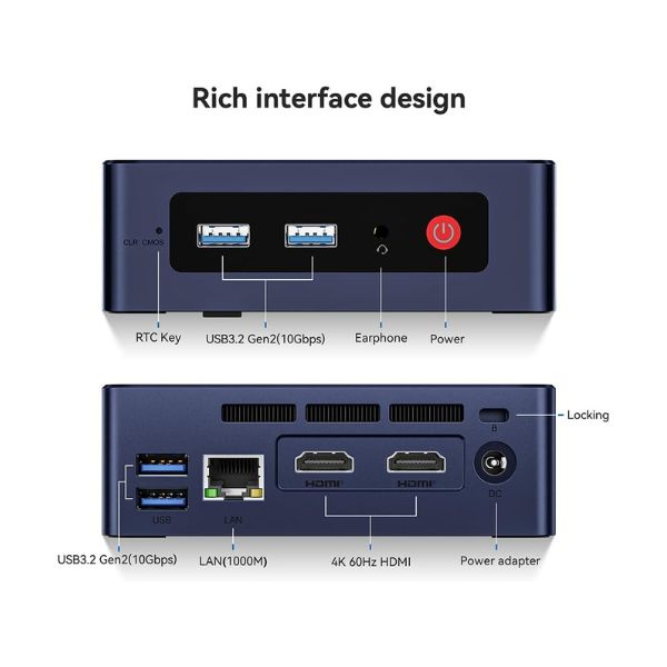 Mini PC Beelink Mini S12 - Intel N95 (12ª generación) - 16GB RAM - 500GB SSD - Dual HDMI 4K UHD - WiFi5 - BT4.2