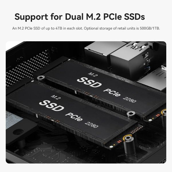 Mini PC Beelink SER5 MAX - AMD Ryzen 7 6800H - 32GB LPDDR5 - 500GB SSD - AMD Radeon Graphics 12 Núcleos - 4K Triple Display - WiFi 6 - Beelink SER