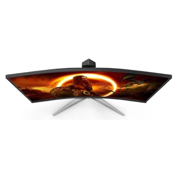 Monitor-AOC-Curved-1500R-Gaming-32-C32G2-1920X1080-165HZ-FHD-VGA-HDMI-Color-Negro-y-Rojo-front-up