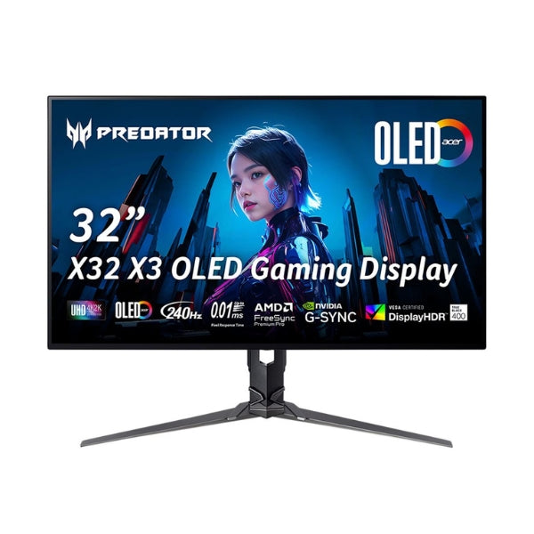 Monitor-Acer-Predator-X32-X3bmiiphuzx-31,5-4K-UHD-(3840-x-2160)-OLED-240Hz