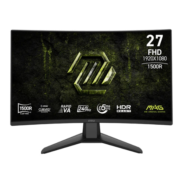 Monitor - Gaming - MSI - MAG - 274CF - X24 - 27 - Full HD - 1920x1080 - 240Hz - 0.5ms - VA - HDR - AI - Vision - Less - Blue - Light - FreeSync - HDMI - DisplayPort - Negro