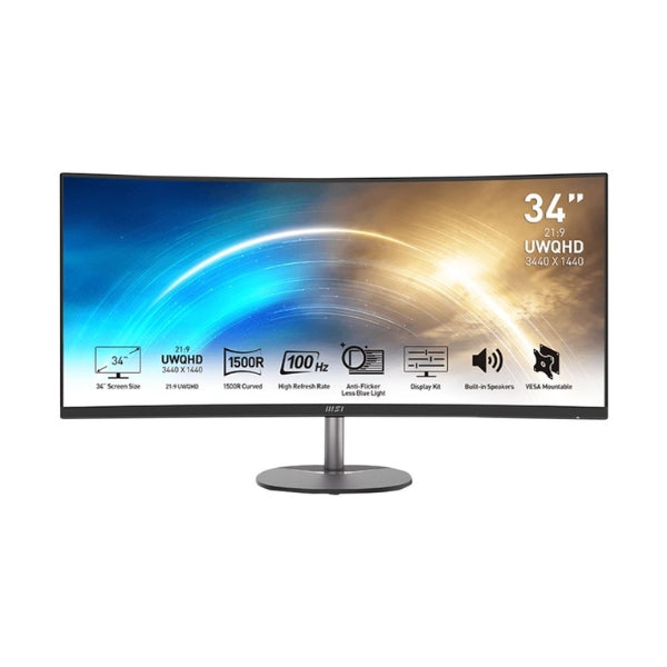 Monitor-MSI-Pro-MP341CQ-34-UWQHD-(3440-x-1440)-VA-100Hz