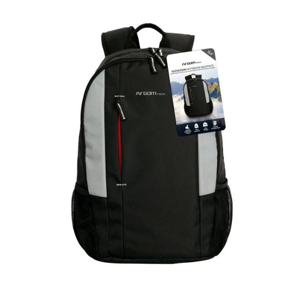 Morral ARGOM Elevation 15.6" - Compartimentos Múltiples - Acolchado - Negro- ARG-BP-0718BK