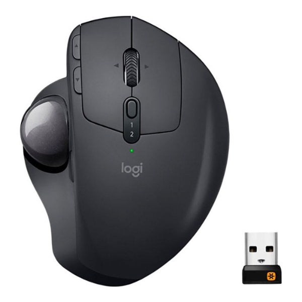 Mouse - Ergonómico - Logitech - MX - Ergo - S - Plus - Trackball - Inalámbrico - Bluetooth - USB - Óptico - 5 - Botones - 910-007247 - Negro
