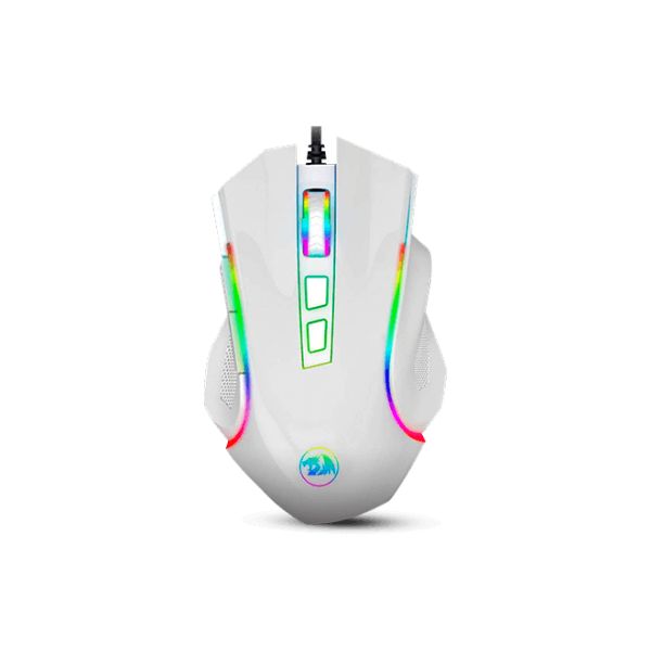 Mouse Gamer Redragon Griffin M607W Blanco RGB Chroma Sensor Optico Pixart PMW3212 Hasta 7200 DPI Botones programables