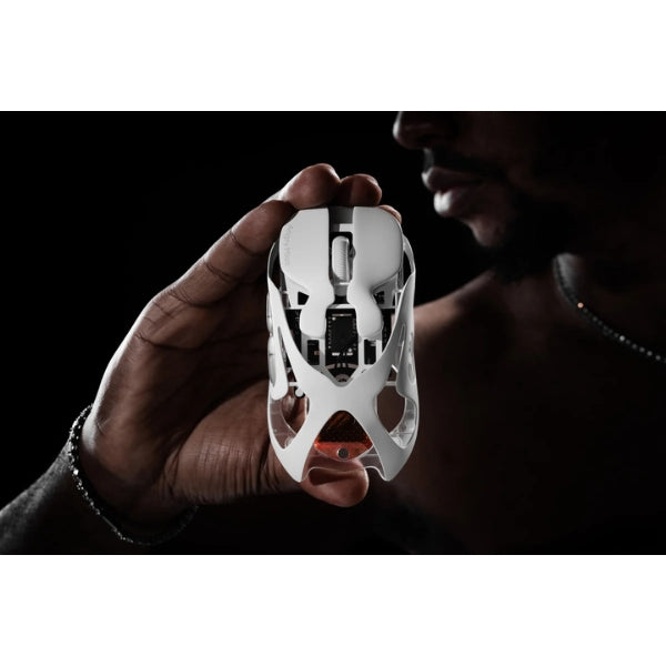 Mouse - Gaming - Angry - Miao - Infinity - Wireless - Cloud - White - Inalámbrico - RF - Bluetooth - USB - Óptico - Pixart - PAW3950 - 8000Hz - 49g - AM30 WH - Blanco