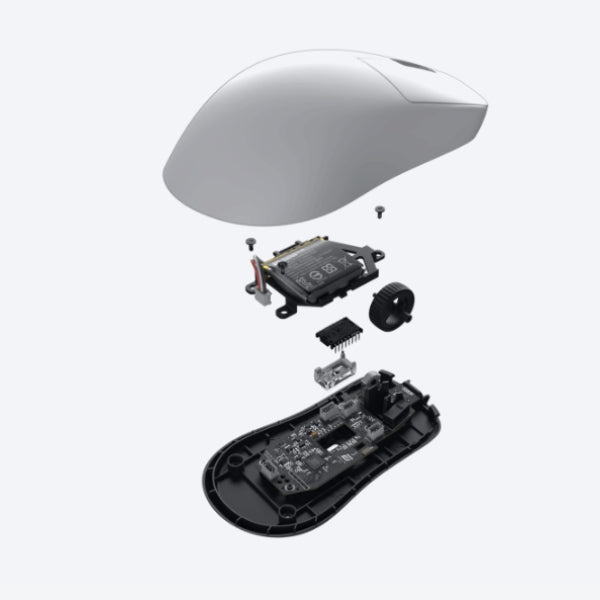 Mouse - Gaming - Endgame - Gear - OP1w - 4K - V2 - Wireless - Blanco - Inalámbrico - RF - Bluetooth - USB - Óptico - PixArt - PAW3950 - 30000 - DPI - 4000Hz - 7 - Botones - OP1W-4K-V2-WHT - Blanco
