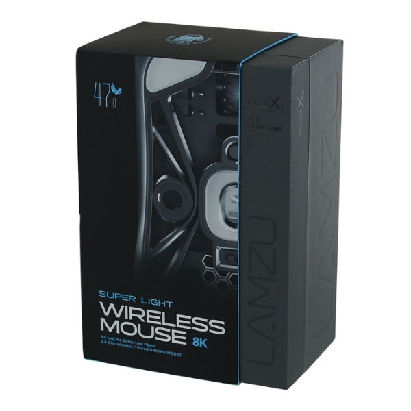 Mouse - Gaming - Lamzu - MAYA - X - Inalámbrico - Cableado - Bluetooth - 8000Hz - Pixart - 3950 - Óptico - 4 - Botones - MAYA - X - BLACK - Negro