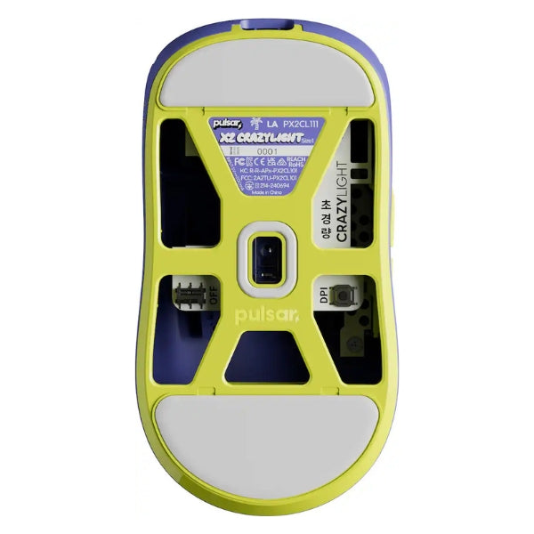 Mouse - Gaming - Pulsar - X2 - CrazyLight - Mini - Wireless - LA - Edition - Inalámbrico - RF - USB - Óptico - XS-1 - 32000 - DPI - 1000Hz - 37g - PX2CL111 - Morado