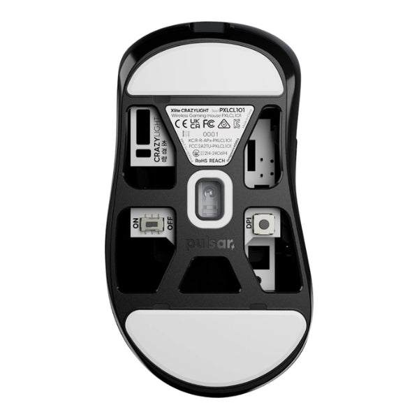 Mouse - Gaming - Pulsar - Xlite - CrazyLight - Mini - Wireless - Jet - Black - Inalámbrico - RF - USB - RGB - Óptico - XS-1 - 32000 - DPI - 1000Hz - 41g - PXLCL101 - Negro