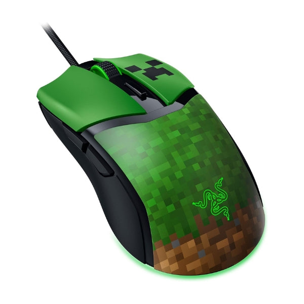 Mouse - Gaming - Razer - Cobra - Minecraft - Edition - 8500 - DPI - 6 - Botones - USB - RGB - Switches - Ópticos - Verde-
