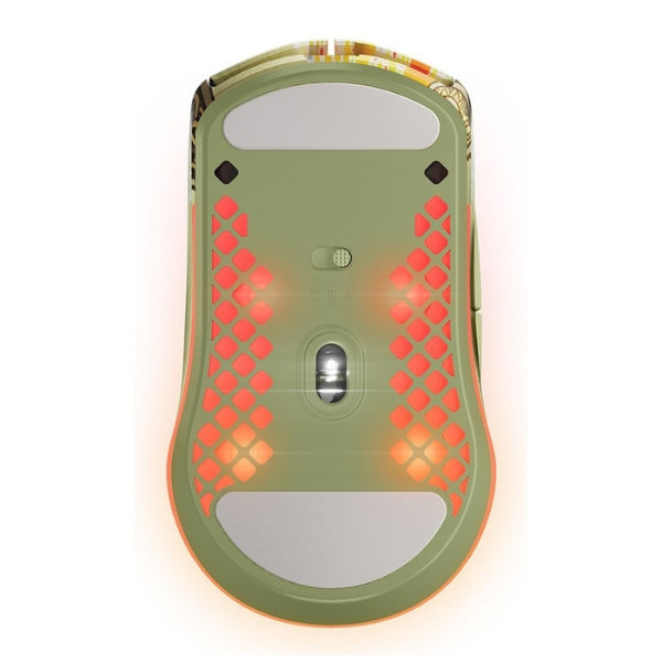 Mouse - Gaming - SteelSeries - Aerox - 3 - Wireless - CS2 - Dragon - Lore - Edition - Inalámbrico - Bluetooth - RGB - TrueMove - Air - 18000 - DPI - 6 - Botones - 62614 - Rojo