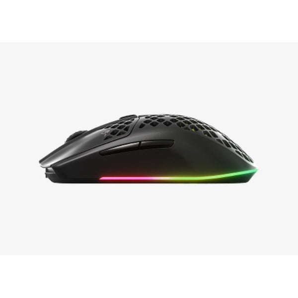 Mouse - Gaming - SteelSeries - Aerox - 3 - Wireless - Ultra - Lightweight - Onyx - RGB - TrueMove - Pro - 18000 - CPI - PTFE - AquaBarrier - 62612 - Negro