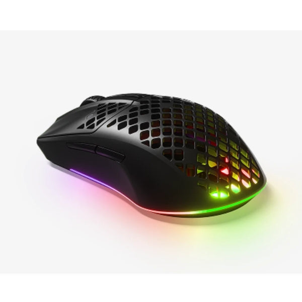 Mouse - Gaming - SteelSeries - Aerox - 3 - Wireless - Ultra - Lightweight - Onyx - RGB - TrueMove - Pro - 18000 - CPI - PTFE - AquaBarrier - 62612 - Negro