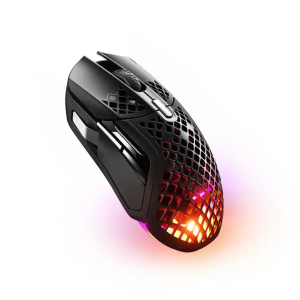 Mouse - Gaming - SteelSeries - Aerox - 5 - Inalámbrico - Cableado - Bluetooth - RGB - TrueMove - Air - 18000 - DPI - 9 - Botones - 62406 - Negro