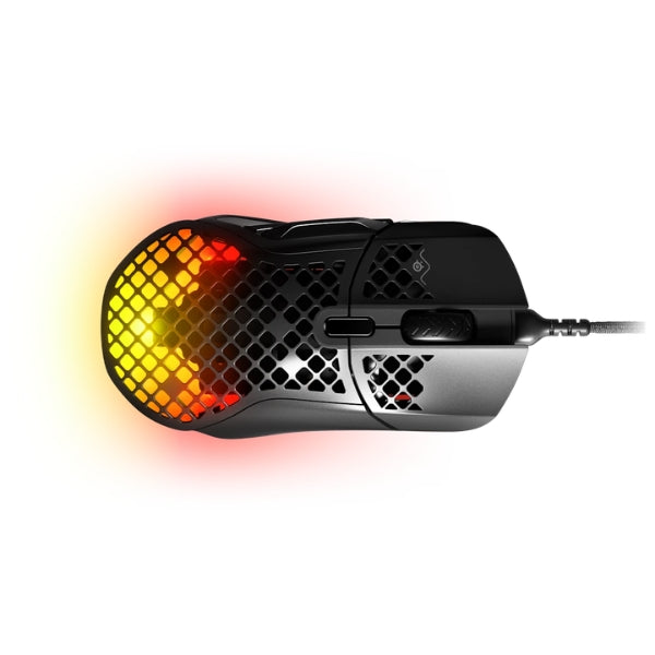 Mouse - Gaming - SteelSeries - Aerox - 5 - Wired - Cableado - RGB - TrueMove - Air - 18000 - DPI - 9 - Botones - PTFE - Honeycomb - 62401 - Negro