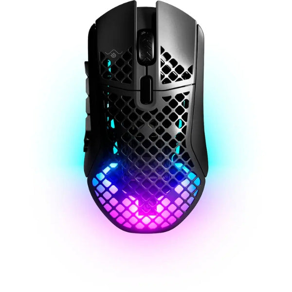 Mouse - Gaming - SteelSeries - Aerox - 9 - Inalámbrico - Cableado - Bluetooth - RGB - TrueMove - Air - 18000 - DPI - 16 - Botones - 62618 - Negro