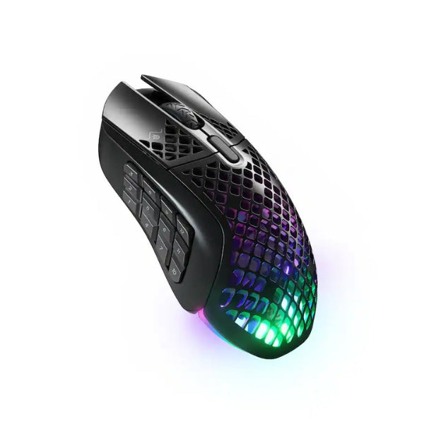 Mouse - Gaming - SteelSeries - Aerox - 9 - Inalámbrico - Cableado - Bluetooth - RGB - TrueMove - Air - 18000 - DPI - 16 - Botones - 62618 - Negro