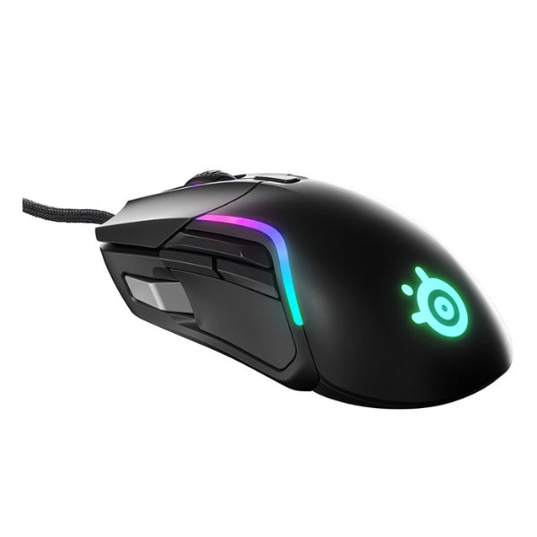 Mouse - Gaming - SteelSeries - Rival - 5 - Wired - Optical - Ergonómico - Cableado - USB - RGB - TrueMove - Air - 18000 - DPI - 9 - Botones - 62551 - Negro