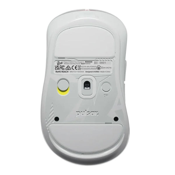 Mouse - Gaming - ZywOo - The - Chosen - Medium - Wireless - Blanco - Inalámbrico - RF - USB - Óptico - XS-1 - 32000 - DPI - 8000Hz - 59g - PZWX22 - Blanco