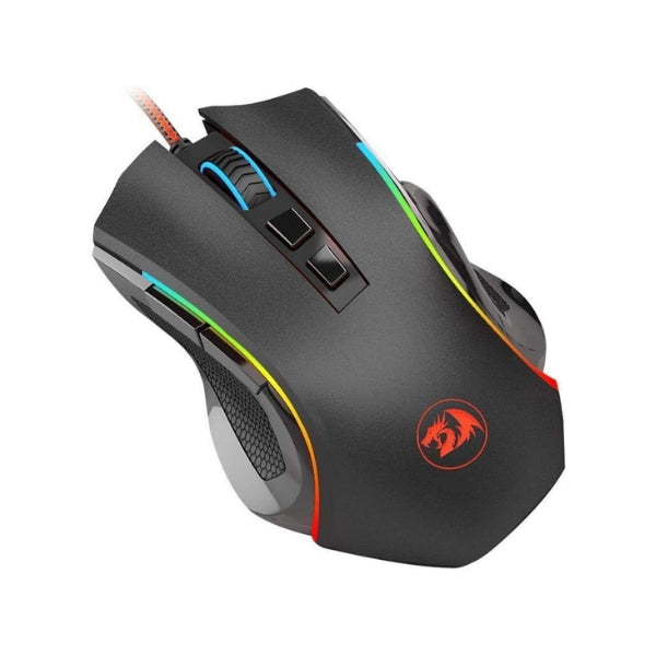 Mouse Gamer - Redragon Griffin M607 - RGB Chroma - 7200 DPI - Sensor Pixart P3212 - 7 Botones Programables - Negro-diagonal