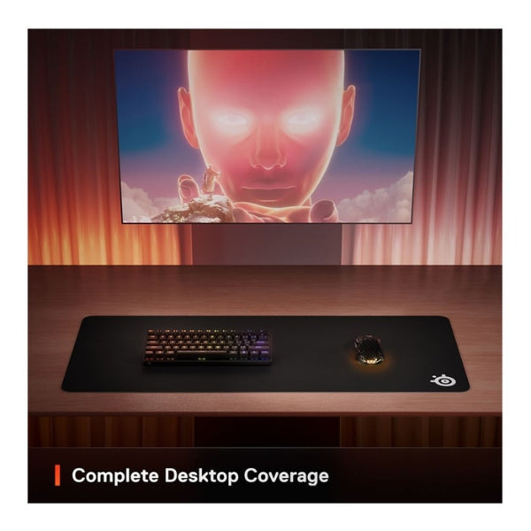 Mousepad - Gaming - SteelSeries - QcK - XXL - 2XL - Tela - Base - de - Goma - Water - Resistant - Tear - Resistant - Wear - Resistant - 63429 - Negro