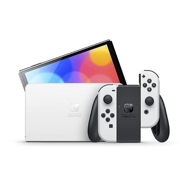 Nintendo-Switch-Oled-Joy-Con-7-64GB-Estuche-MemoriaSD-128GB-Membresia-Online-Blanco-accesorios