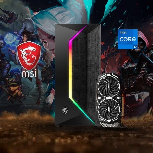 PC Gamer MSI Intel Core i7-12700K - 512GB SSD - RX 6600 8GB - 16GB RAM - Enfriamiento Líquido - Fuente 750W - Case MSI gamer