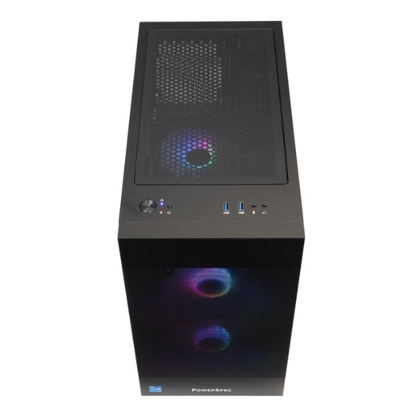 PC - Gaming - PowerSpec - G250 - Intel Core i5 14400F 14ª Gen - NVIDIA RTX 5060 8GB GDDR7 - 16GB DDR4-3200 - 1TB NVMe SSD - WiFi 5 - Bluetooth 5.2 - Windows 11 Home - Negro - 971770